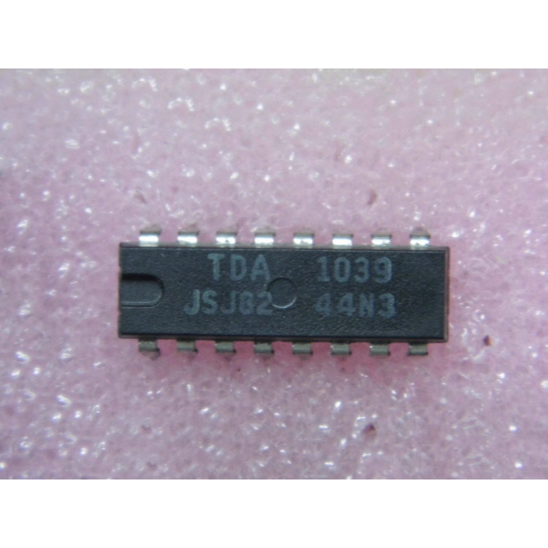 Lot x2: ci TDA 1039 ~ ic TDA1039 ~ Amplifier Hi-Fi AM ~ DIP16 (PLA042)