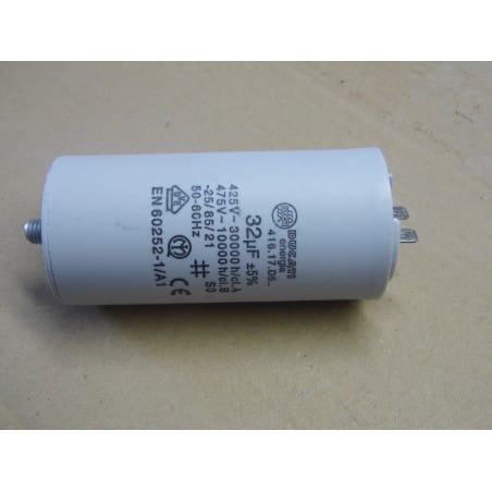 condensateur permanent / de démarrage moteur 32µF 32uF 32MF 450v 45x92mm