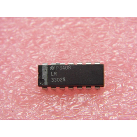 ci LM3302 N ~ ic LM3302N ~ Quad Voltage Comparator ~ DIP14 (CI24)