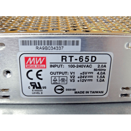 Alimentation MEAN WELL RT-65D In: 100-240Vac out: 5Vdc 5A  12Vdc 1A  24Vdc 1.5A