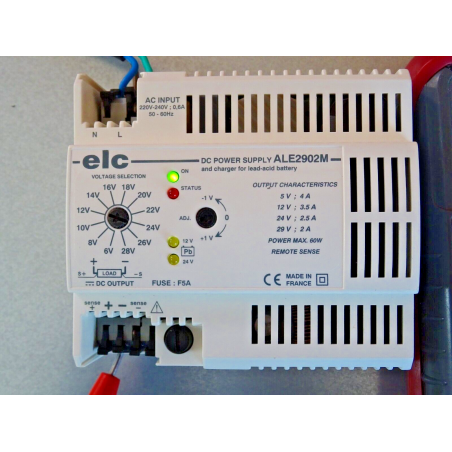 Alimentation à Découpage ALE2902M ELC   5 à 29 Volts  In: 240 Volts 2.5A à 24V