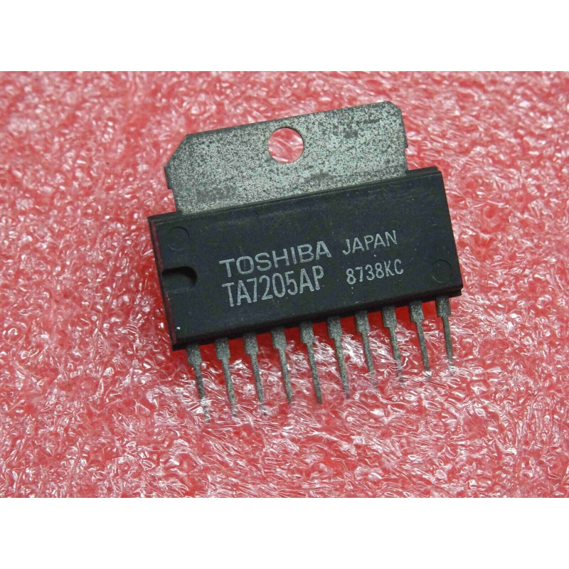 ci TA 7205 AP ~ ic TA7205AP ~ 5.8W audio power amplifier ~ SIL10 toshiba