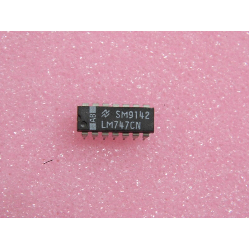 ci LM 747 CN ~ ic LM747CN ~ Dual Operational Amplifier ~ DIP14 (PLA035)