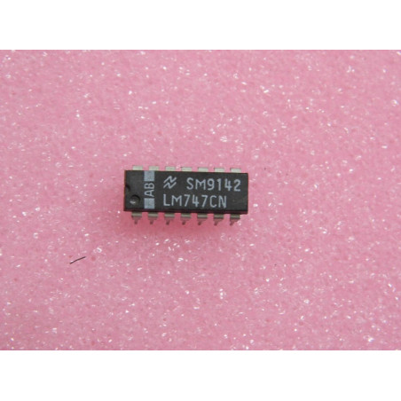 ci LM 747 CN ~ ic LM747CN ~ Dual Operational Amplifier ~ DIP14 (PLA035)