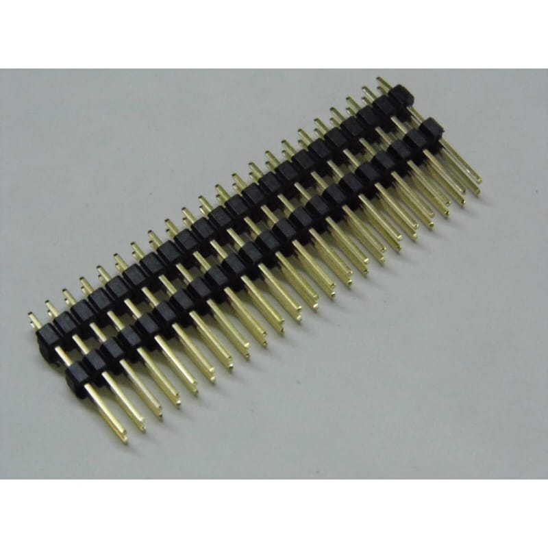 Lot de 8 - barrette mâle 2x22pts Hauteur 19.5mm au total sécable au pas de 2.54