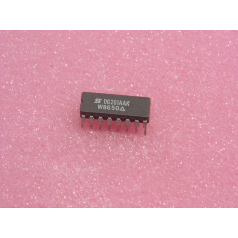 ci DG 201 AAK ~ ic DG201AAK ~ Quad SPST, CMOS Analog Switches ~ DIP16 (PLA016)