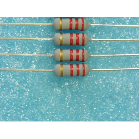 Lot x50 : resistor résistance métal 2.2k ohms 2k2 ohms 5% hitano 2W 2 watts