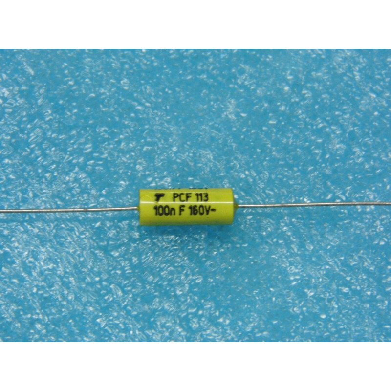 Lot x10 : capacitor condensateur plastique PPM2 100nF 0.1µF 160v axial PCF113