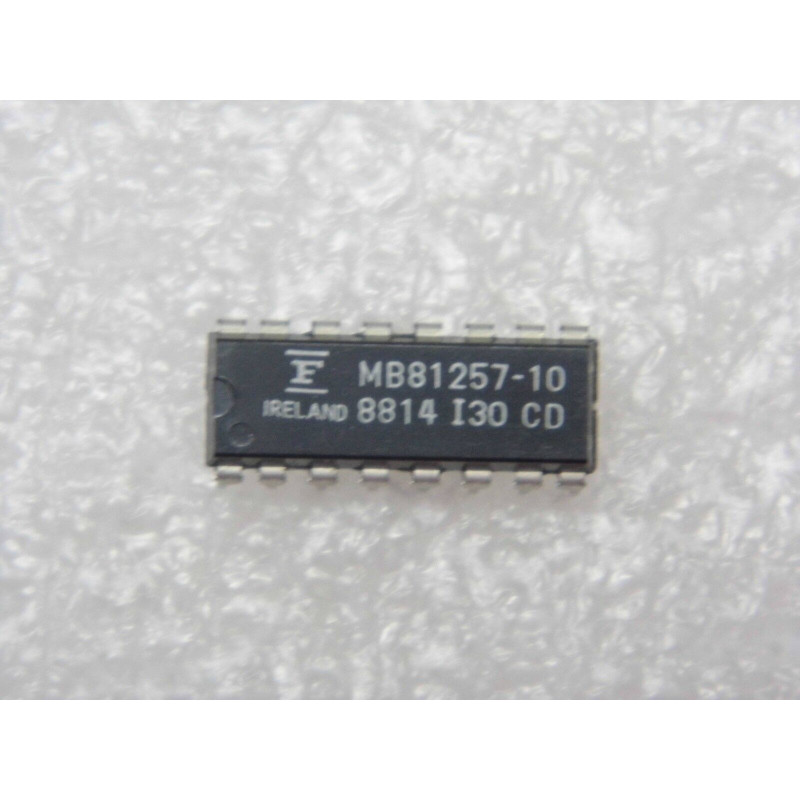 Lot x5:ci MB 81257-10  ic MB81257-10  MOS 262,144-BIT Dynamic-RAM dip16 (PLA029)