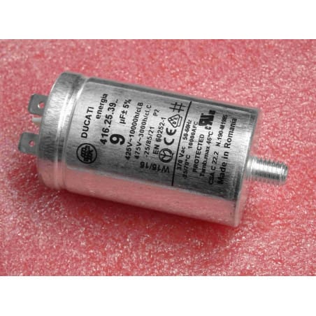 capacitor / condensateur permanent / démarrage moteur 9µF 9uF 9MF 450V 5% métal