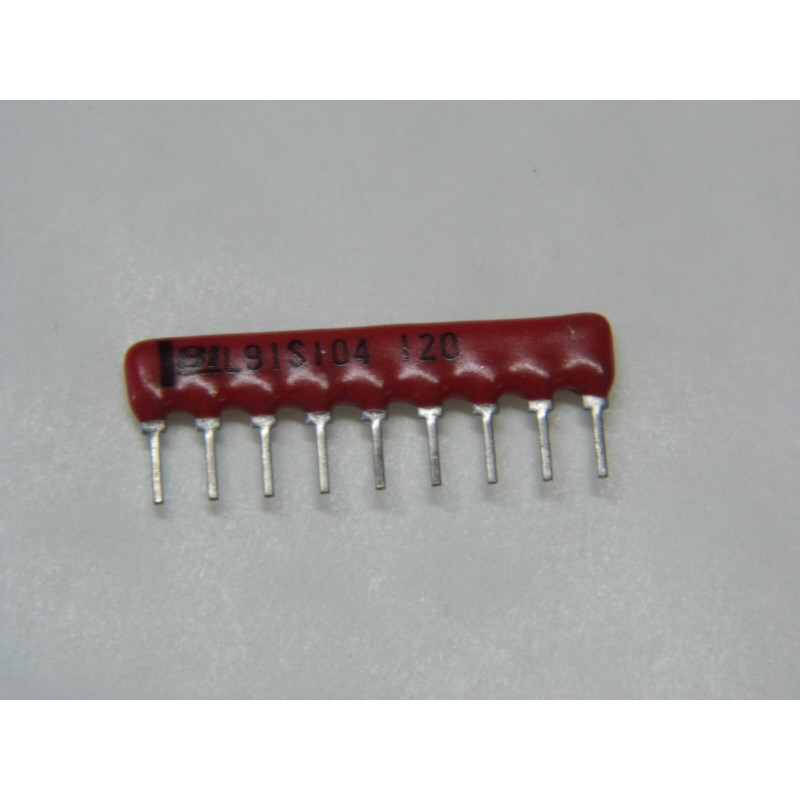 Lot x10:resistor~réseau de résistance 8 x 100k 8 x 100 kohms SIL9 5% L91S104 120