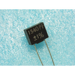 Lot x5 : capacitor condo condensateur Mica 1540pF 1% CA155