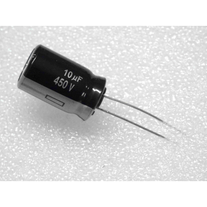 capacitor condo condensateur 10µF 10uF 10MF 450v 20% radial 105°C 12.5x20mm RoHS