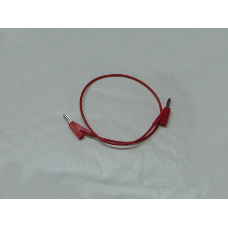 Lot x2:câble cordon rouge +fiches bananes 4mm +repiquage Radiall R948141000 50cm