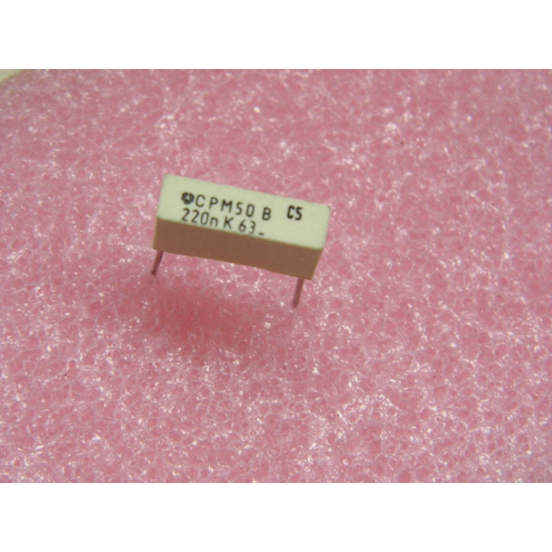 Lot x5 : capacitor condo condensateur CPM50B 220nF 0.22µF 63v pas de 15mm 10%