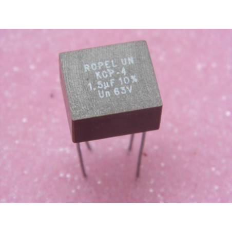 Lot x5 : capacitor condo condensateur 1.5µF 63v 10% KCP-4 KCP4 Ropel (4 pattes)