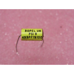 Lot x4 : capacitor condo condensateur 499pF 1% 100v PSI R Ropel