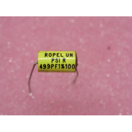 Lot x4 : capacitor condo condensateur 499pF 1% 100v PSI R Ropel