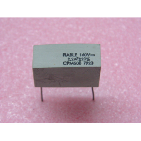 Lot x3 : capacitor condo condensateur 2.2µF 2.2uF 160v 20% PIABLE CPM50B