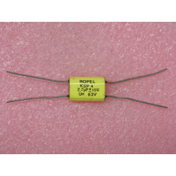 Lot x5 : Capacitor condo condensateur 2.2µF 63v 10% ROPEL KSP4 axial (4 pattes)