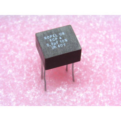 Lot x4 : capacitor condensateur Ropel UN 2.2µF 2.2uF 40V 10% KCP 4 (4 pattes)