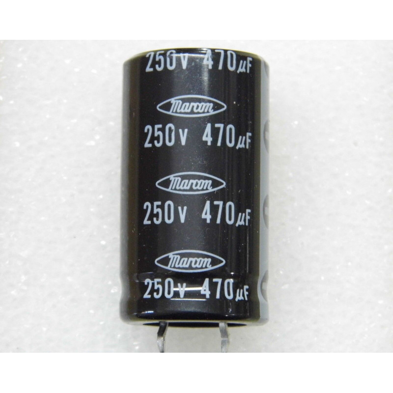 Lot x2 : capacitor condensateur 470µF 470uF 470MF 250v snap-in 105°C 25x45mm