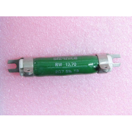 resistor résistance bobinée fixe RW 13x70 2R7 2.7 ohms 5% 28W sfernice