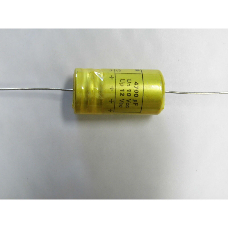 Lot x2 : capacitor condensateur chimique 4700µF 4700uF 10v SIC-SAFCO CO33 85°C