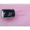 Lot x2: capacitor condo condensateur chimique polarisé 22µF 22uF 22MF 450v 105°C