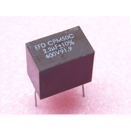 Lot x2: capacitor condo condensateur 2.2µF 2.2uF 10% 400v CPM50C - qualité pro