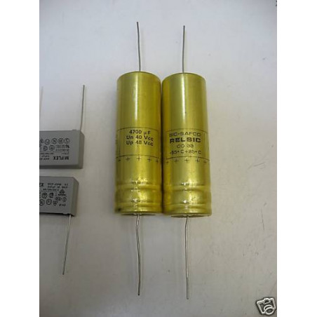 Lot de 3 : Condensateur Chimique 4700MF 4700µF 40V CO33 Axial sic safco