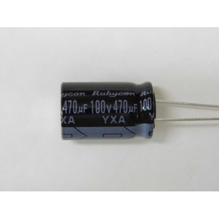 Lot de 5 - capacitor condo condensateur 100v 470µF 470uF 470MF rubycon 105°C