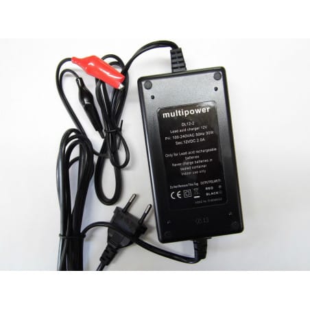 chargeur de batterie 12V 12Vdc 2A (pour batteries au plomb)