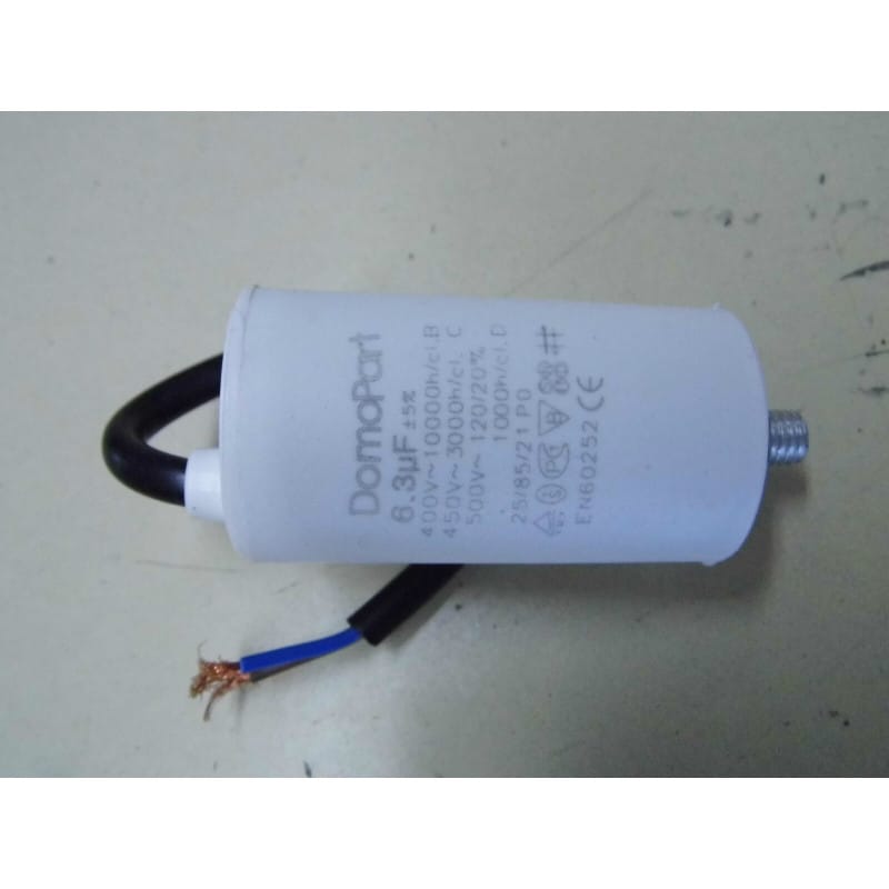 condo condensateur permanent / démarrage moteur 6.3µF 6.3uF 6.3MF 450v (à fils)