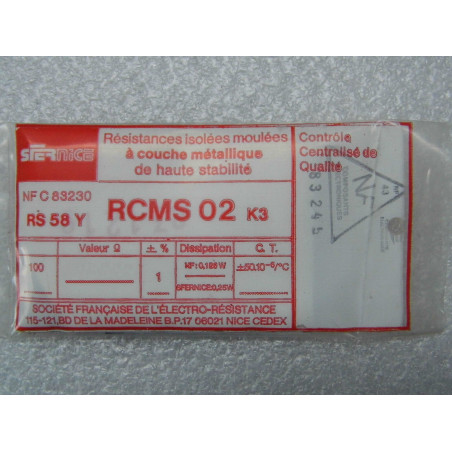 100 résistances RCMS02 RS58Y 1% 1/8W 50ppm 9R76  9.76 ohms Sfernice resistor