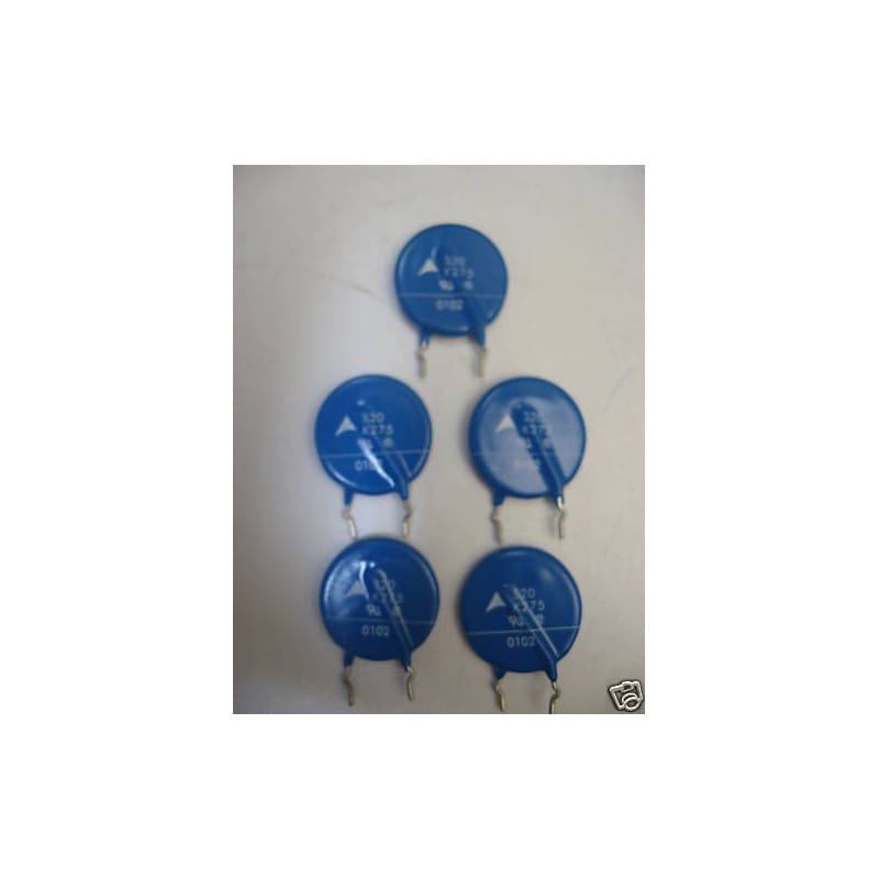 Lot de 5 Varistances VDR S20K275 diam:20mm 275V Siemens