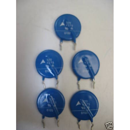 Lot de 5 Varistances VDR S20K275 diam:20mm 275V Siemens