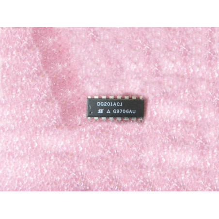 ci DG201ACJ ~ ic DG 201 ACJ ~ Quad SPST, CMOS Analog Switches ~ DIP16 (TIRO1)