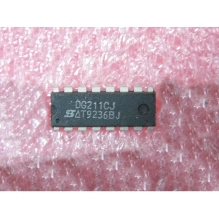 ci DG 211 CJ ~ ic DG211CJ ~  Quad SPST CMOS Analog Switches ~ DIP16 (CI91C)