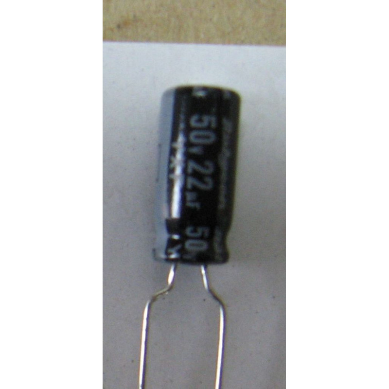 Lot x20 : capacitor condo condensateur chimique 22µF 22MF 22uF 50V rubycon 105°C