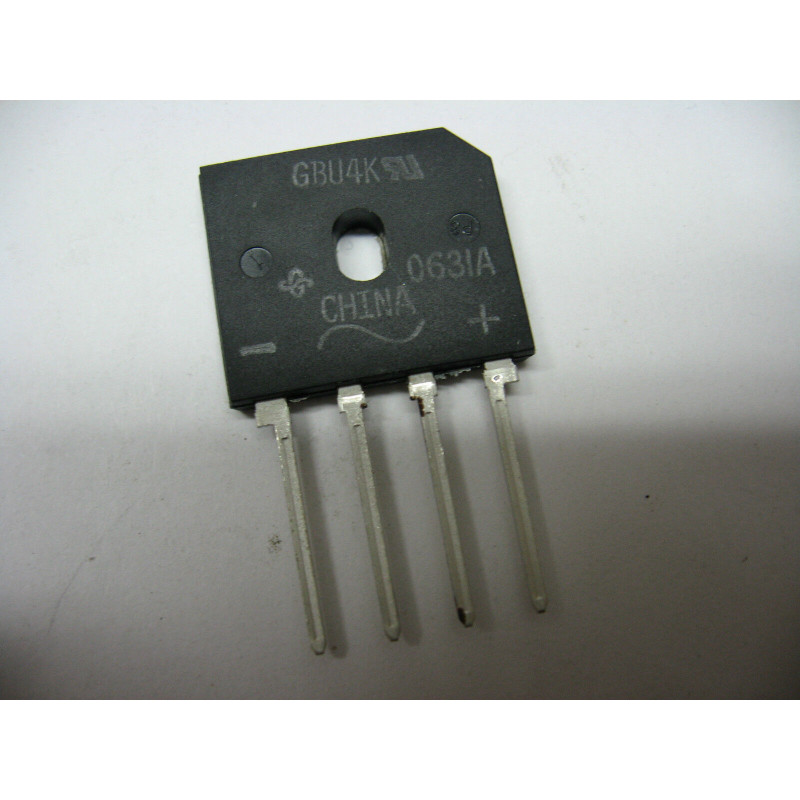 Lot de 4 Ponts de diodes GBU4K 4A 800V Pattes en Lignes