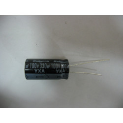 x10- condo condensateur chimique 330µF 330MF 330uF 100V rubycon 105°C /12.7x26mm