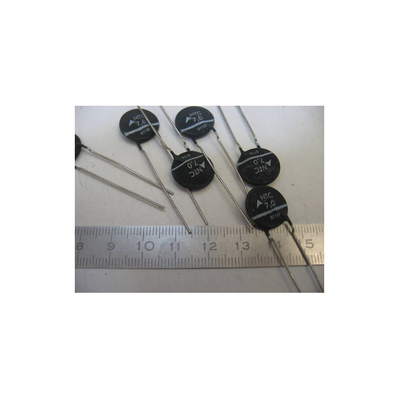 Lot de 5 Thermistances : Thermistance CTN ou NTC 6.8Ohms ou 7R 20% Diamètre 15mm