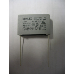 Lot de 10 Condensateurs Radial MKP 0.47MF  470NF X2 AC275V MIFLEX PATTES LONGUES