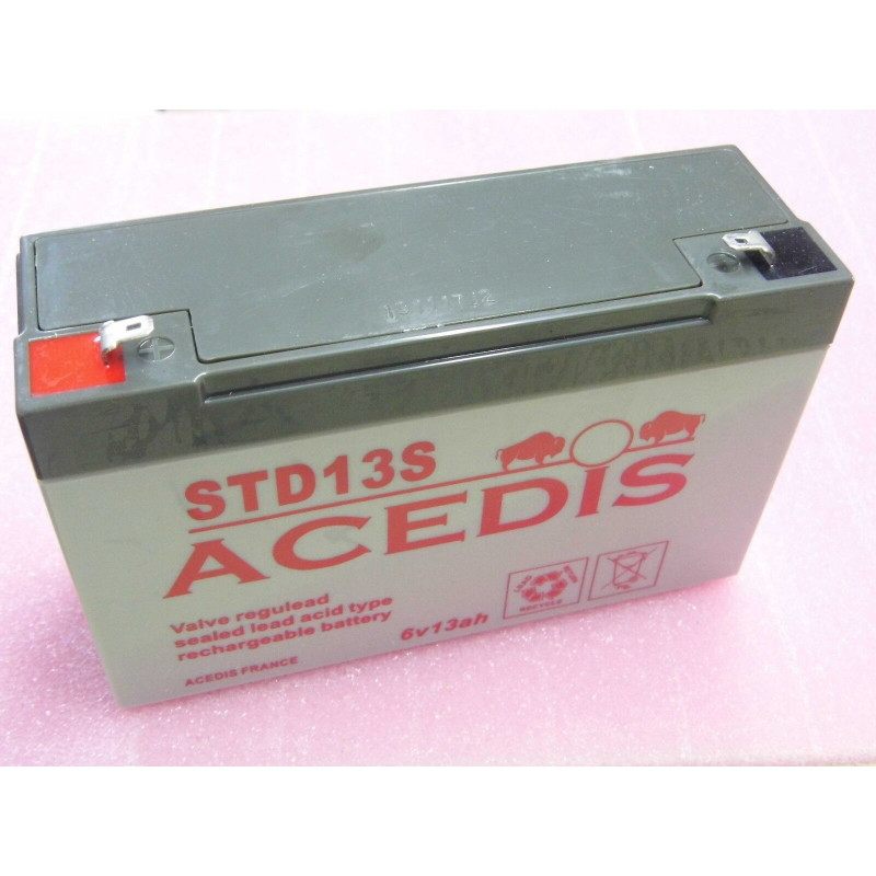 BATTERIE PLOMB ETANCHE 6V 13Ah  151 x 51 x 95mm 