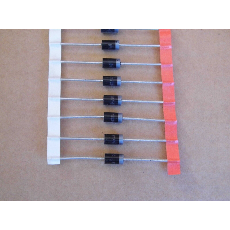 10 Diodes de Redressement Standard BY253 BY253P ~ 3A 600V do27A  sur bande