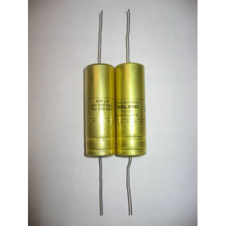 Lot de 2: Condensateur Chimique Axial CO33 470µF 470uF 470MF 160V