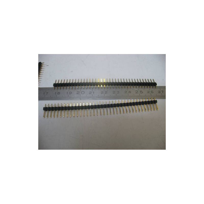 10 Barrettes Sécable 1 x 36pts droites dorées HE13 au pas de 2.54mm