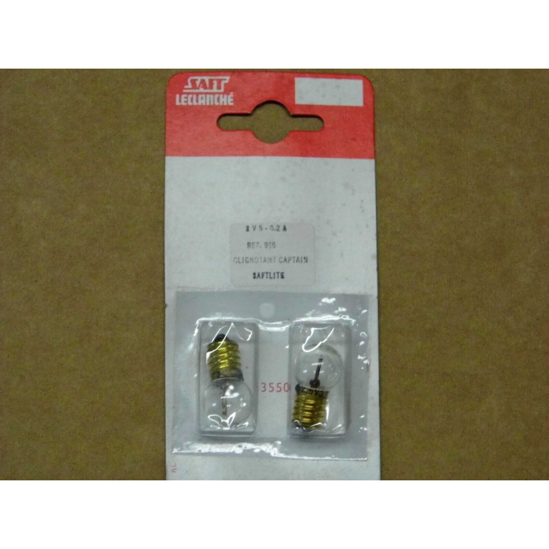 Lot de 2 Lampes 2.5V 0.2A SAFT Clignotant Captain