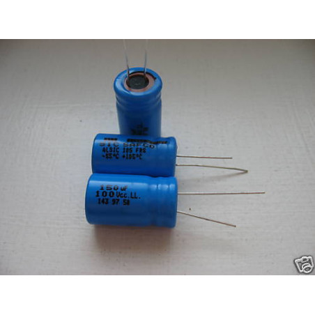 Lot de 10 - capacitor condo condensateur Chimique 150µF 150MF 100V ALSIC 105°C